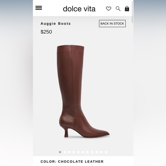 Dolce Vita Auggie Boots- Knee High Brown Leather - Picture 1 of 4
